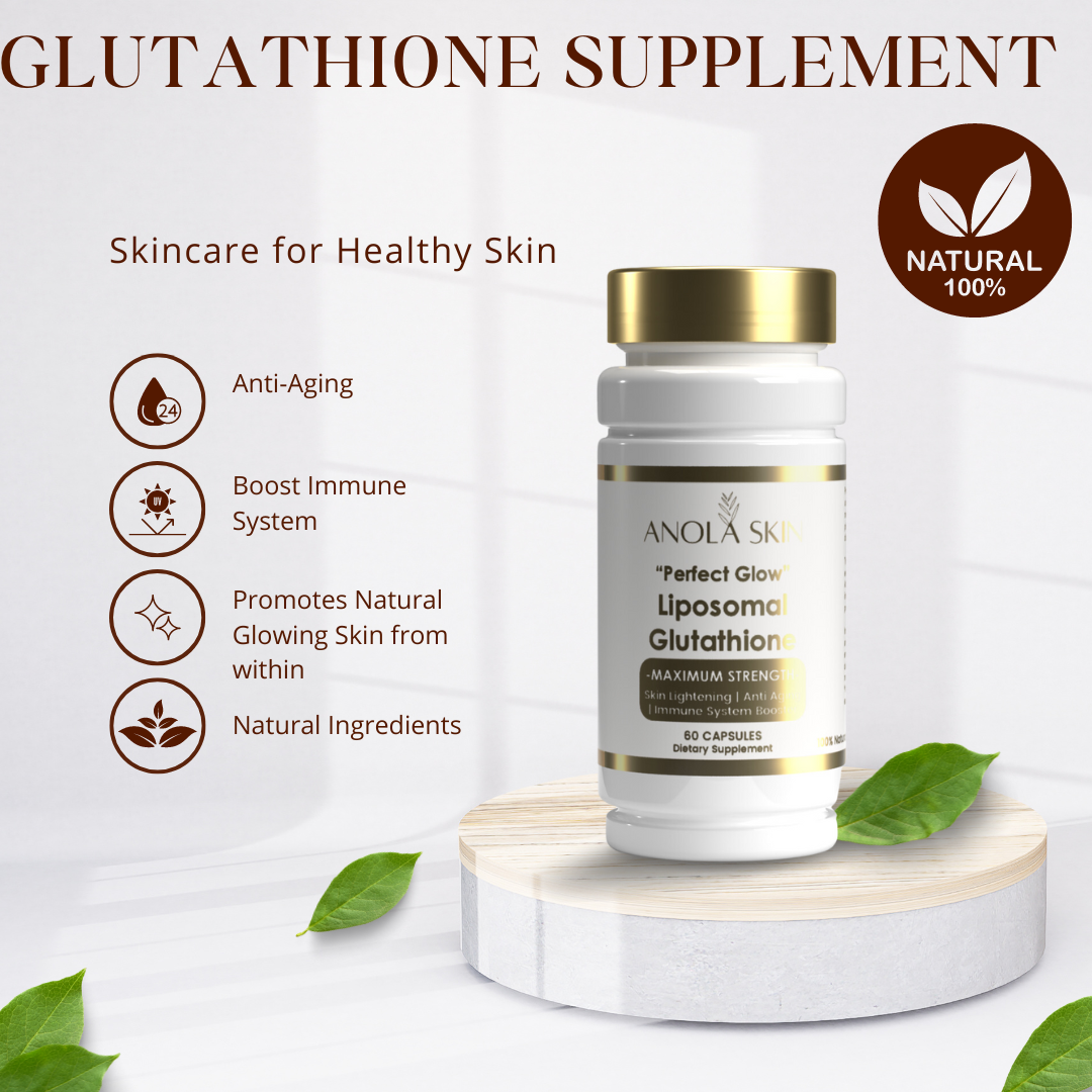 "perfect glow" Glutathione Skin Supplements ( Powerful Skin Brightener/Lightener)